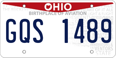 OH license plate GQS1489