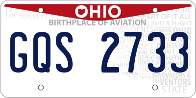 OH license plate GQS2733