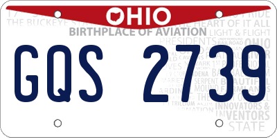 OH license plate GQS2739