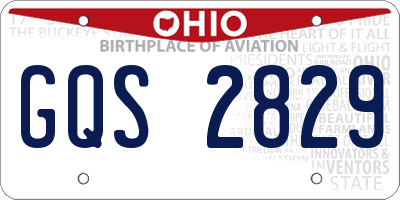 OH license plate GQS2829