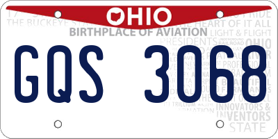OH license plate GQS3068