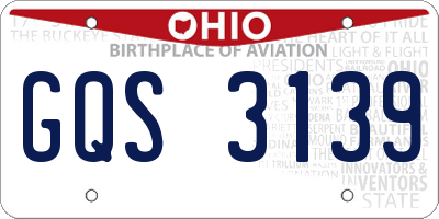 OH license plate GQS3139