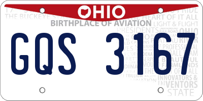 OH license plate GQS3167