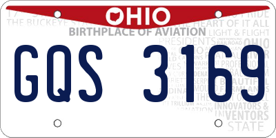 OH license plate GQS3169