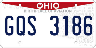 OH license plate GQS3186