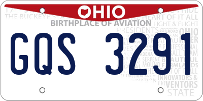 OH license plate GQS3291