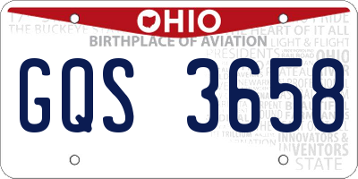OH license plate GQS3658