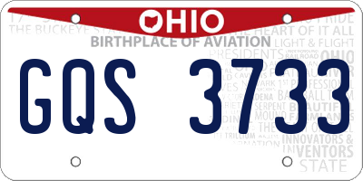OH license plate GQS3733