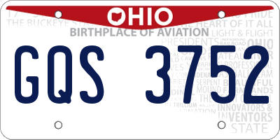 OH license plate GQS3752