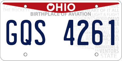 OH license plate GQS4261