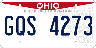 OH license plate GQS4273