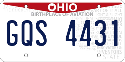 OH license plate GQS4431