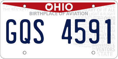 OH license plate GQS4591