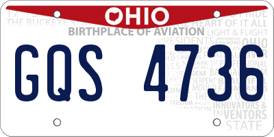 OH license plate GQS4736