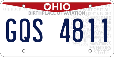 OH license plate GQS4811