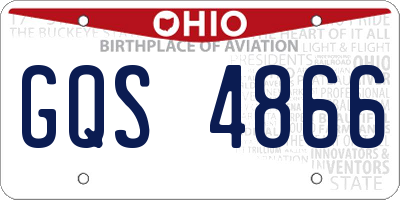 OH license plate GQS4866