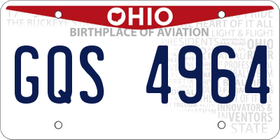 OH license plate GQS4964