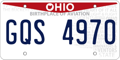 OH license plate GQS4970