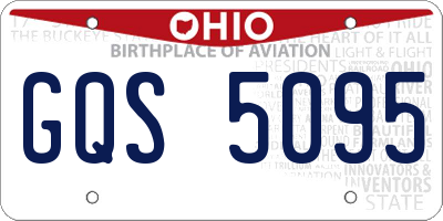OH license plate GQS5095