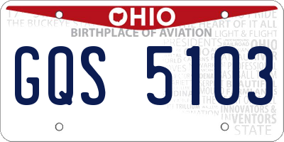 OH license plate GQS5103