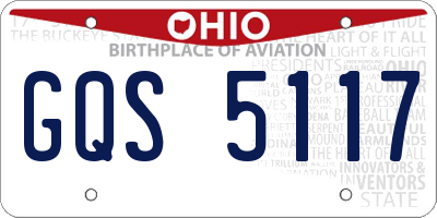 OH license plate GQS5117