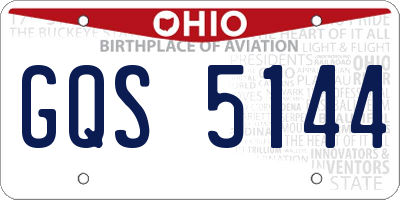 OH license plate GQS5144