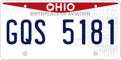 OH license plate GQS5181