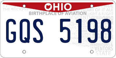 OH license plate GQS5198