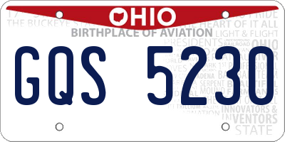 OH license plate GQS5230