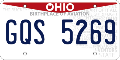 OH license plate GQS5269