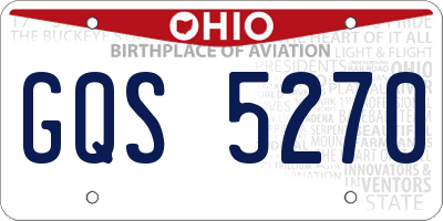 OH license plate GQS5270