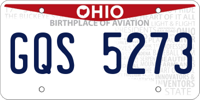 OH license plate GQS5273