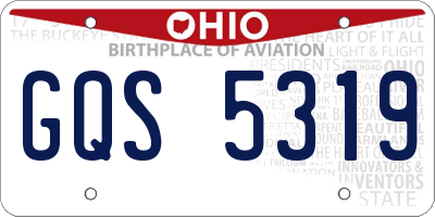 OH license plate GQS5319