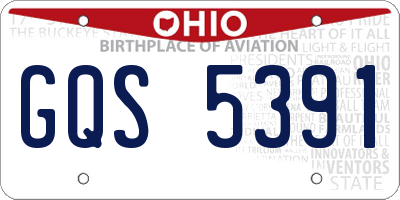 OH license plate GQS5391