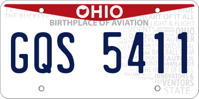 OH license plate GQS5411