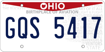 OH license plate GQS5417