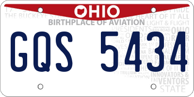 OH license plate GQS5434