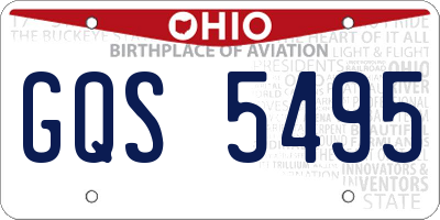 OH license plate GQS5495