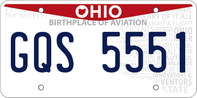 OH license plate GQS5551