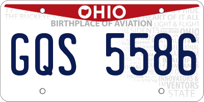 OH license plate GQS5586