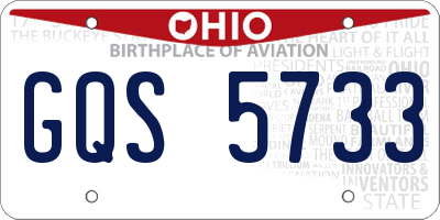 OH license plate GQS5733