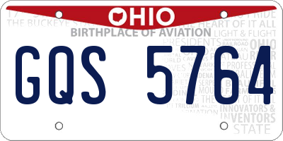 OH license plate GQS5764