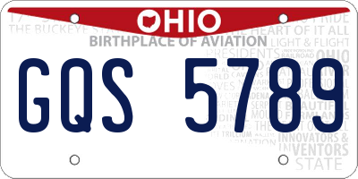 OH license plate GQS5789