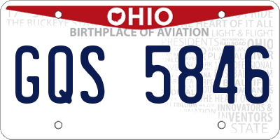 OH license plate GQS5846