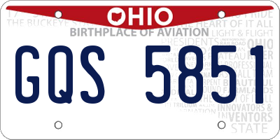OH license plate GQS5851