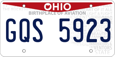 OH license plate GQS5923