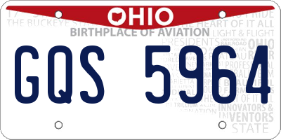 OH license plate GQS5964