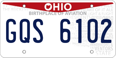 OH license plate GQS6102