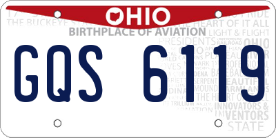 OH license plate GQS6119