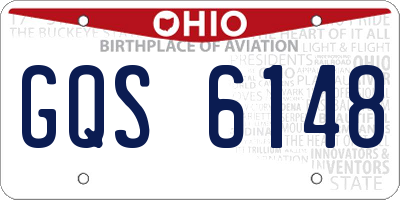 OH license plate GQS6148